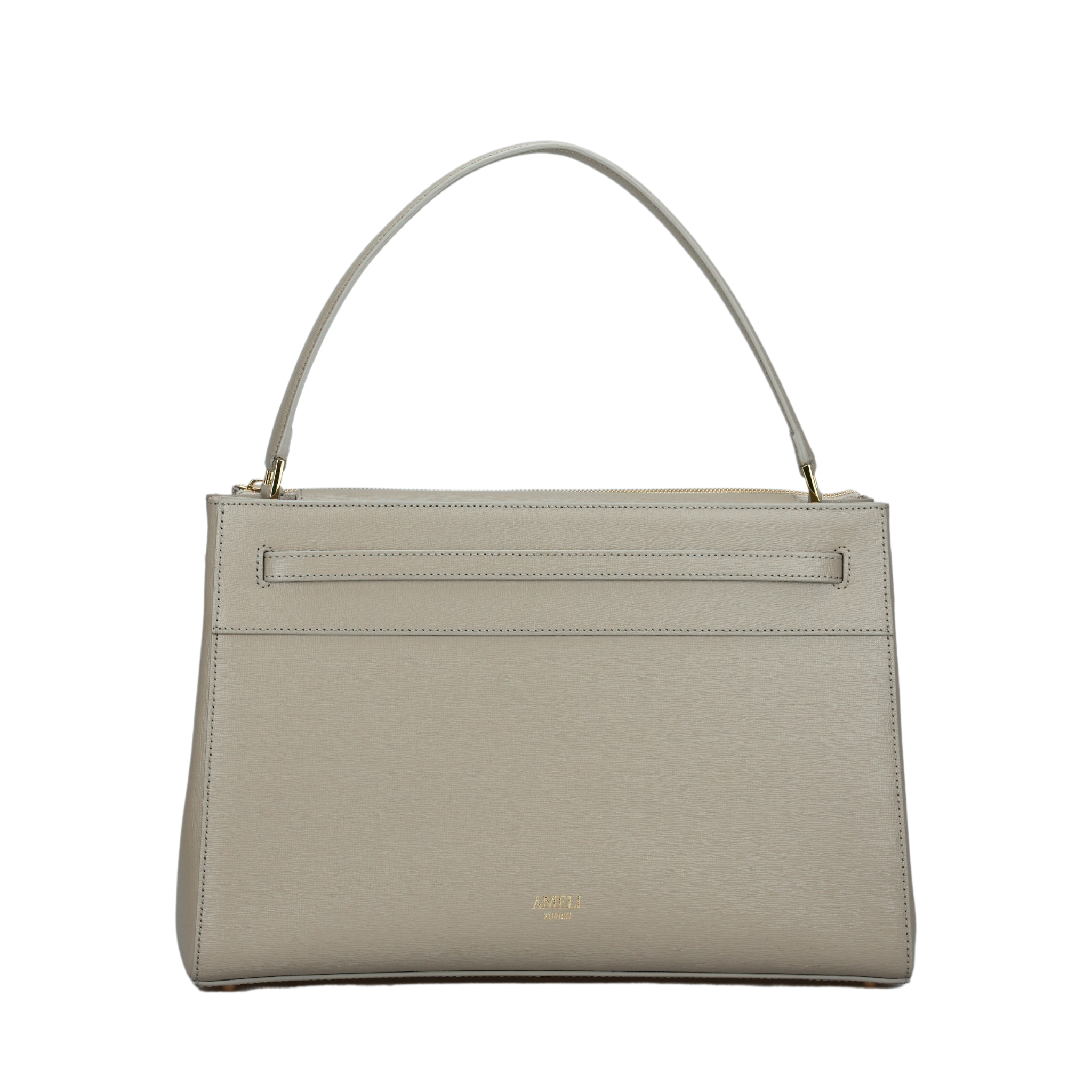 AMELI Zurich | SEEFELD | Taupe | Saffiano Leather | Front