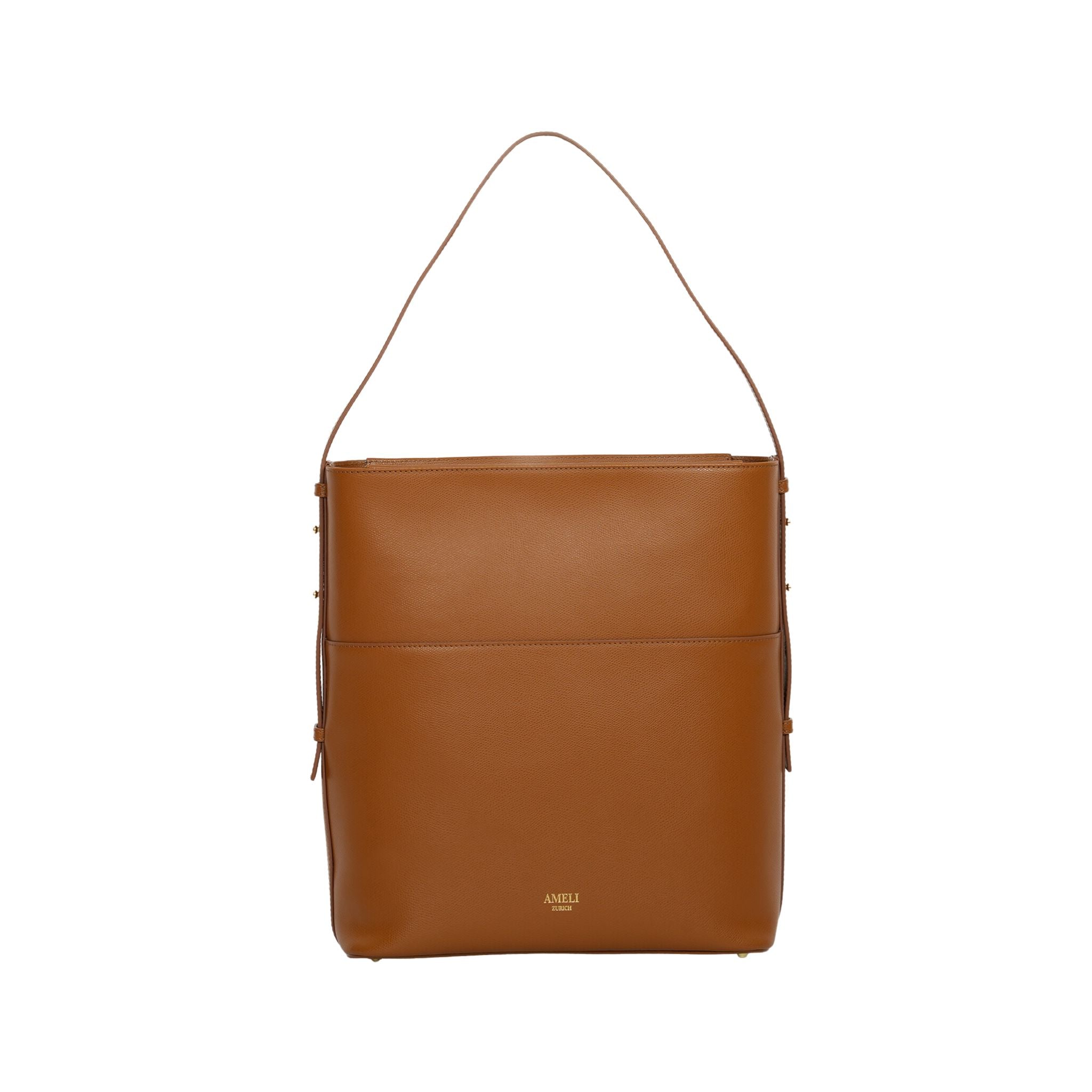 AMELI Zurich | LETTEN | Cognac | Pebbled Leather | Front