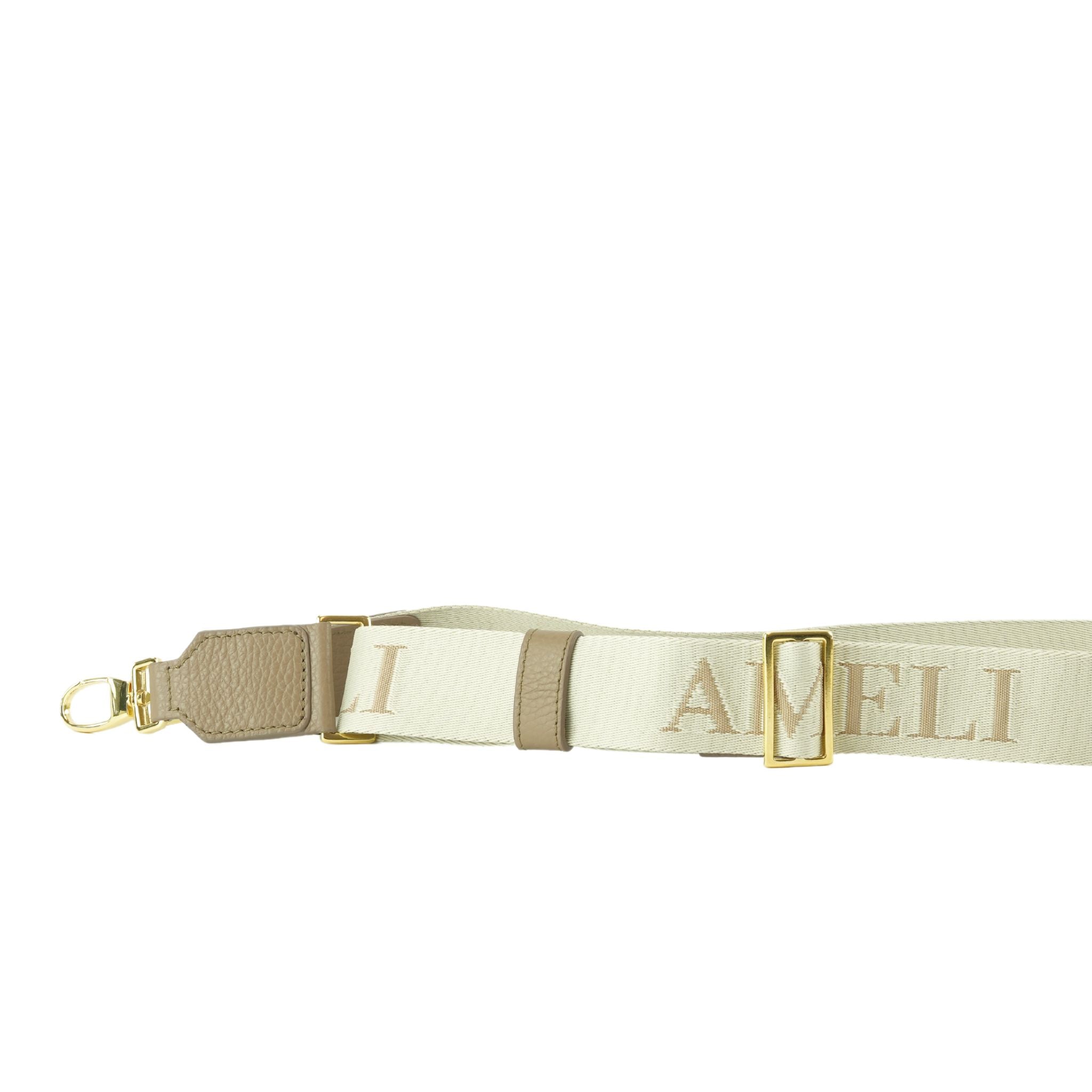 AMELI Zurich | Logo Strap | Greige | Soft Grain Leather | Front