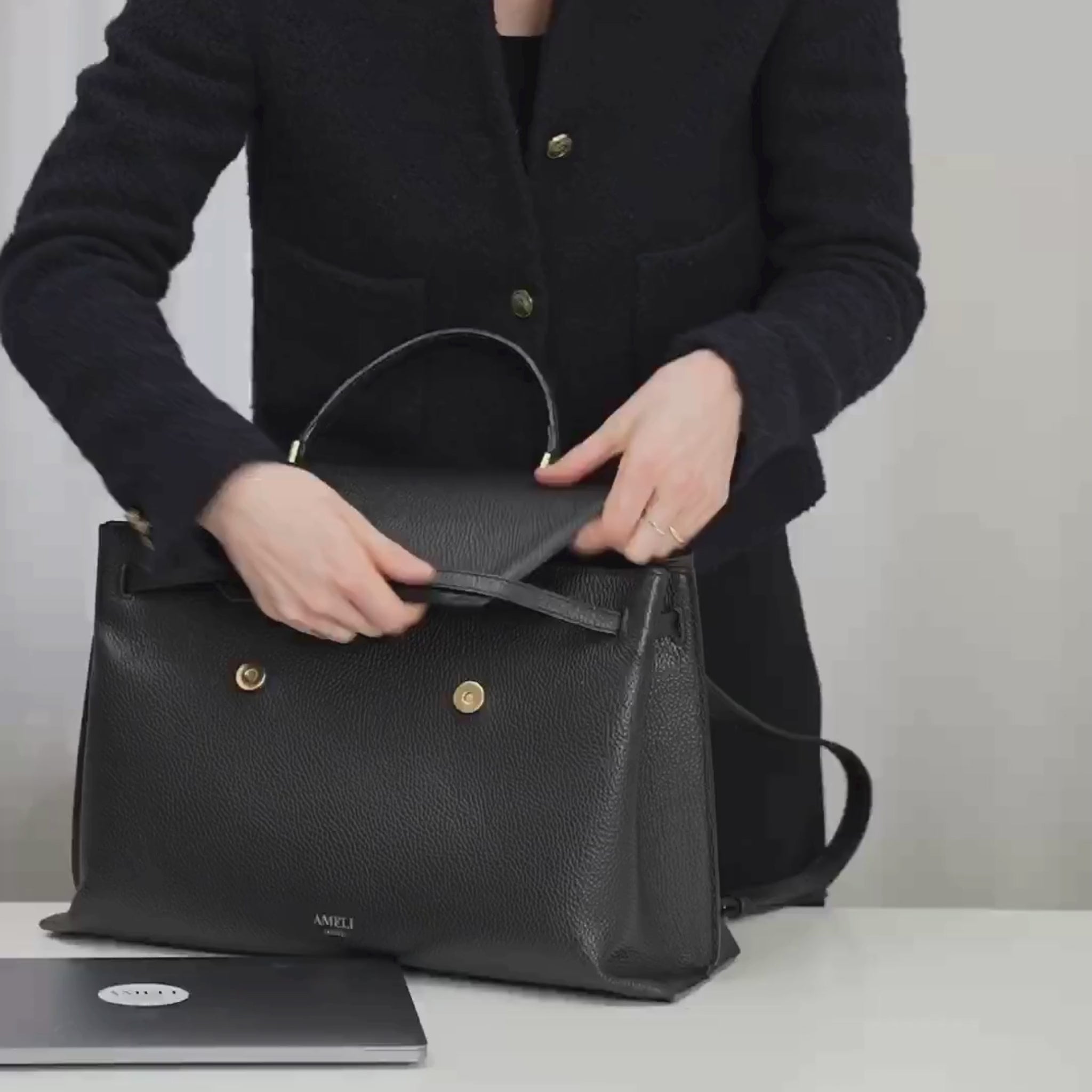 AMELI Zurich | VIADUKT WORK 24 | Black | Soft Grain Leather | Video