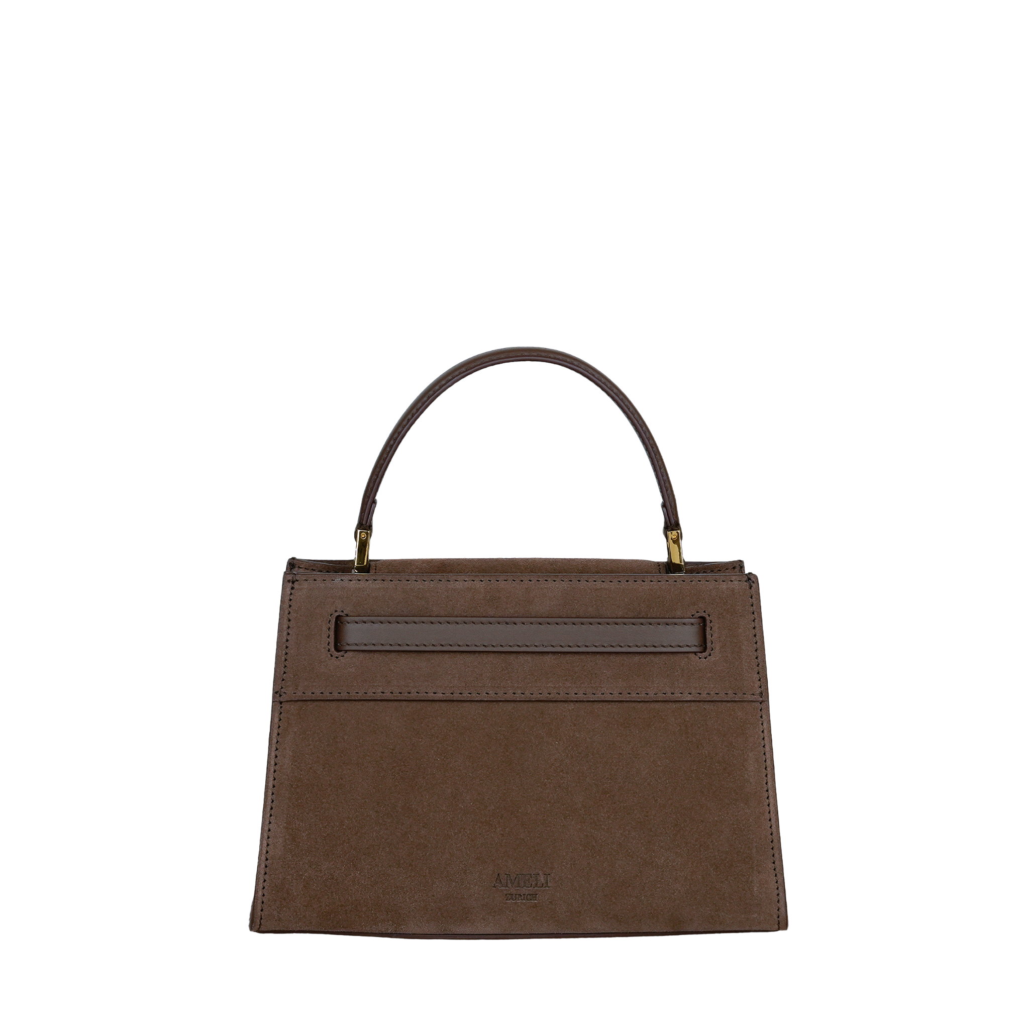 AMELI Zurich | SEEFELD MINI | Dark Brown | Suede Leather | Front