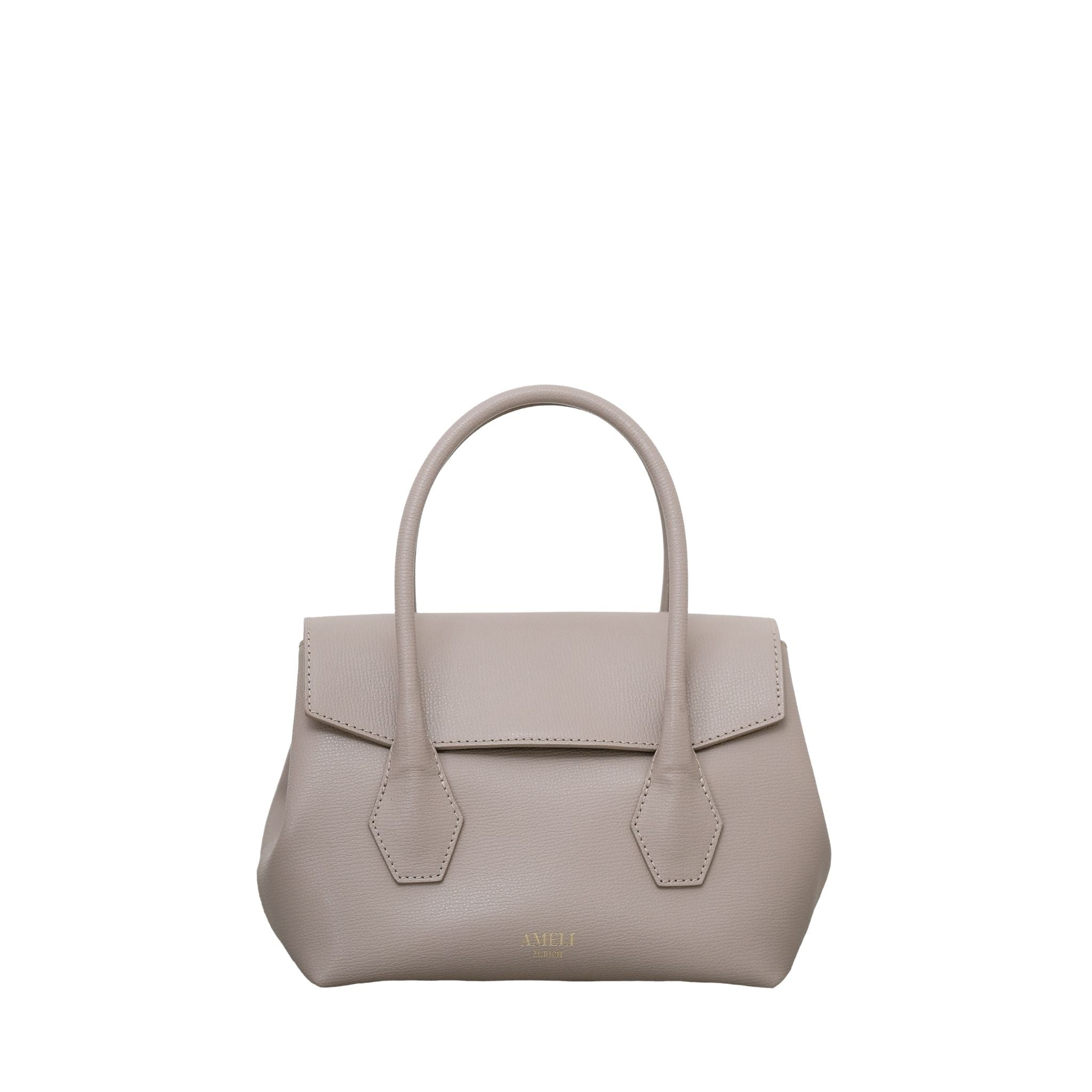 AMELI Zurich | IDA SMALL | Nude | Collina' Pebbled Leather | Front Wide
