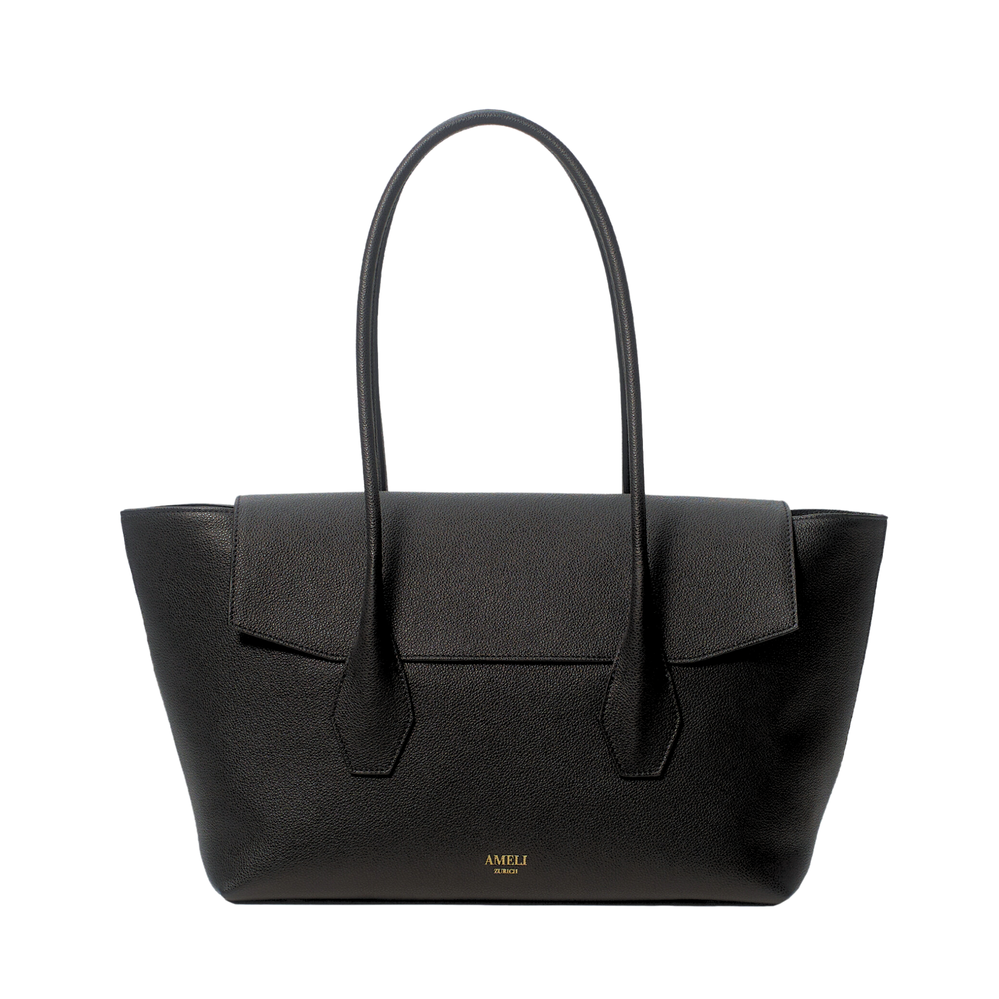 AMELI Zurich | IDA | Black | Small Grain Leather | Front