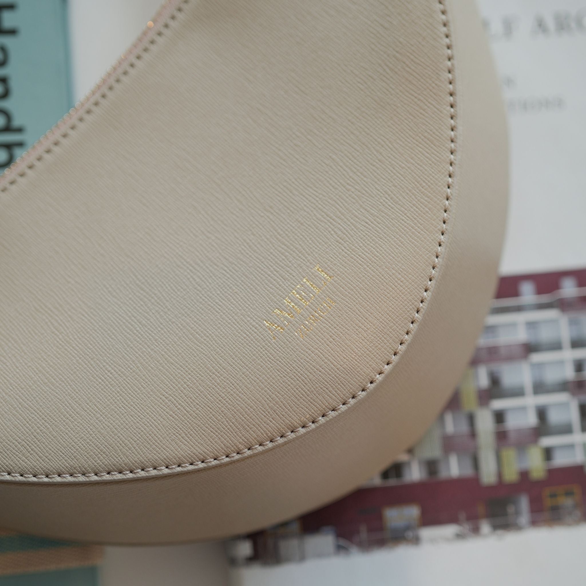 AMELI Zurich | HELVETIA | Taupe | Saffiano Leather | Front