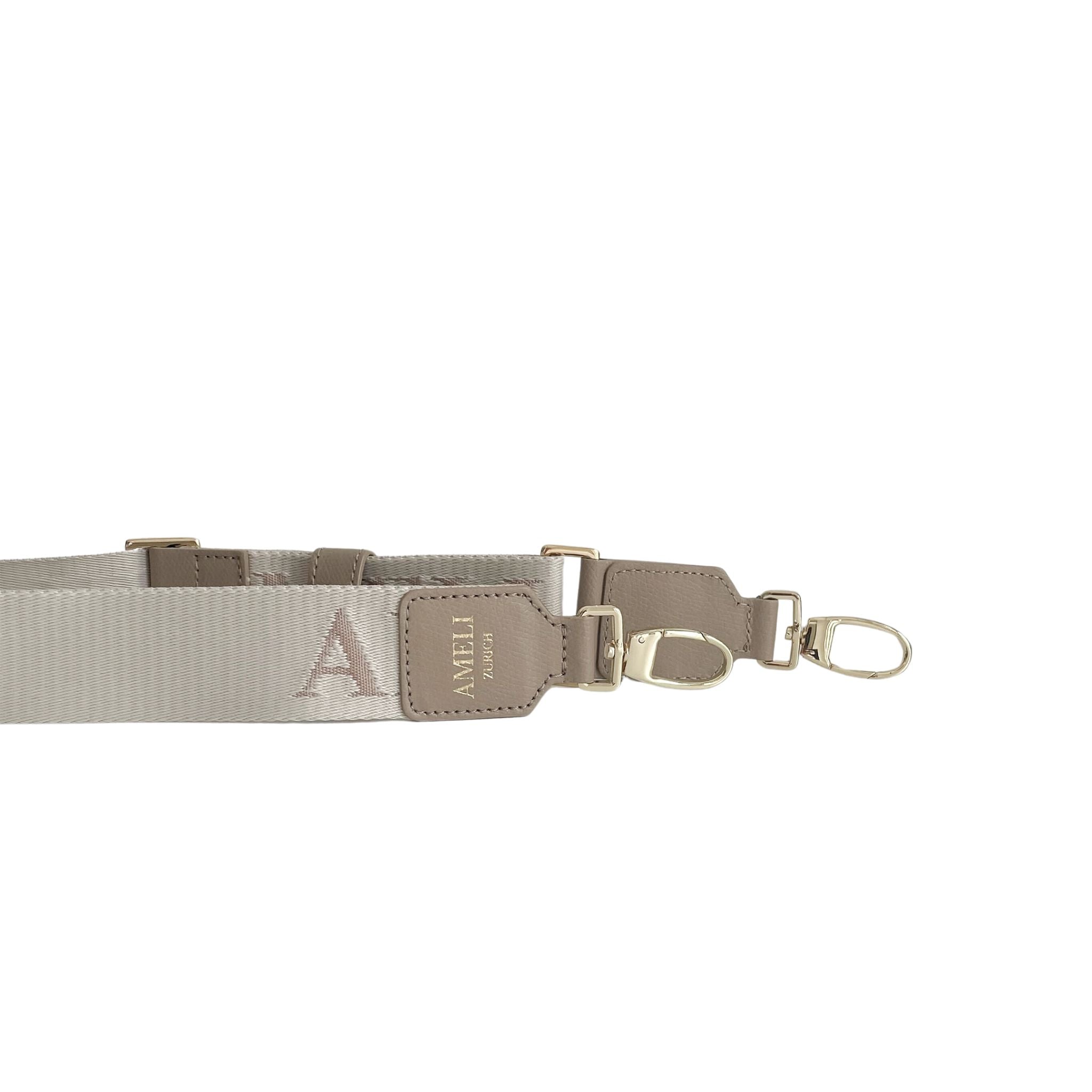 AMELI Zurich | Logo Strap | Cappuccino | Pebbled Leather | Hooks