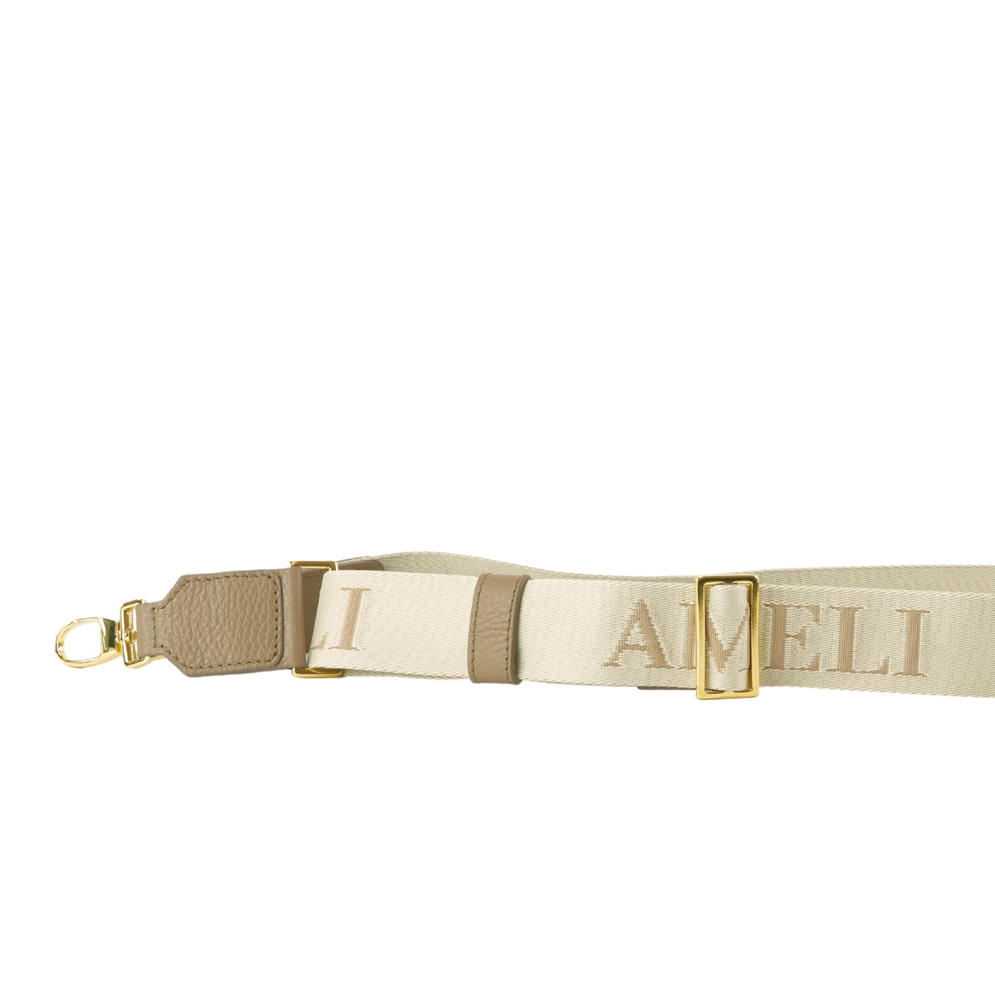 AMELI Zurich | ADJUSTABLE STRAP | Greige | Soft Grain Leather | Front