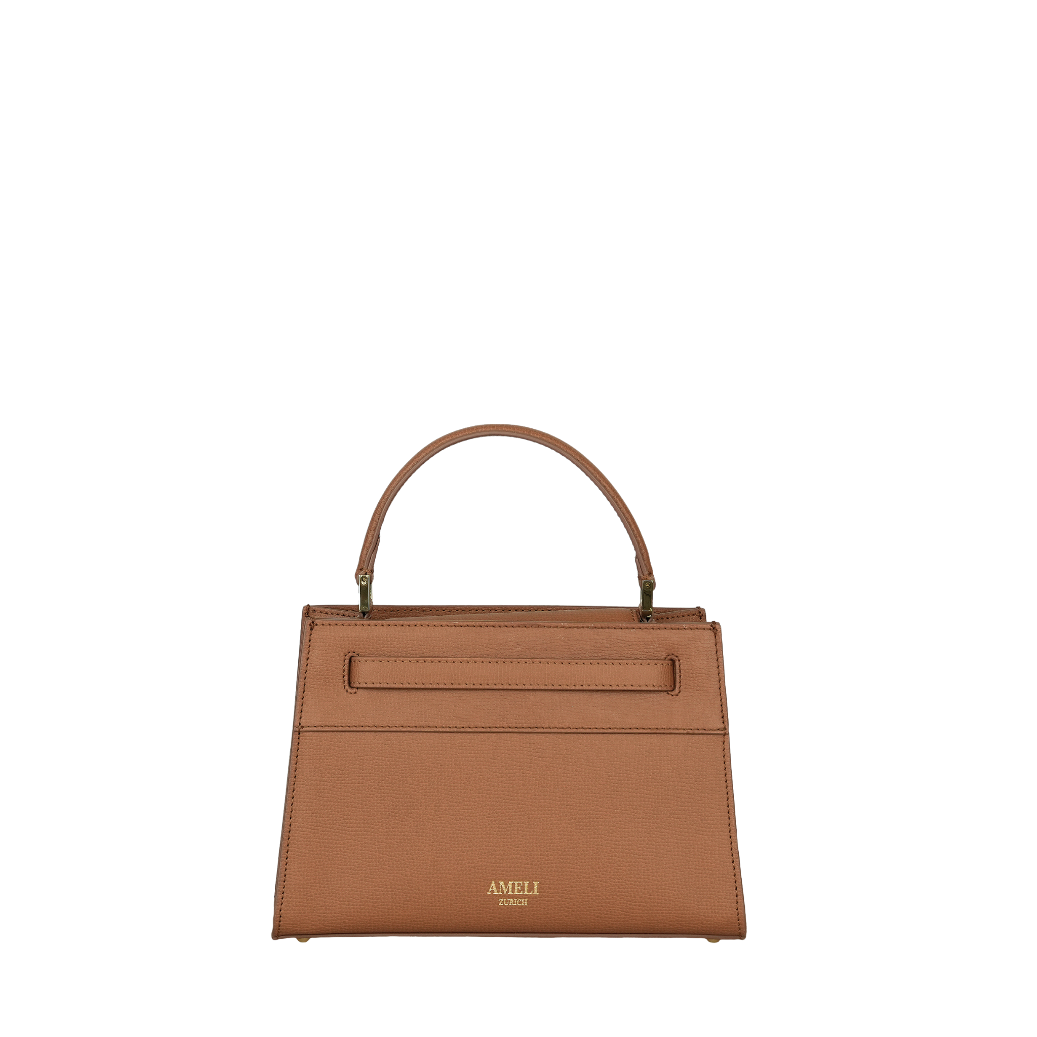 AMELI Zurich | SEEFELD MINI | Cognac | Pebbled Leather | Front