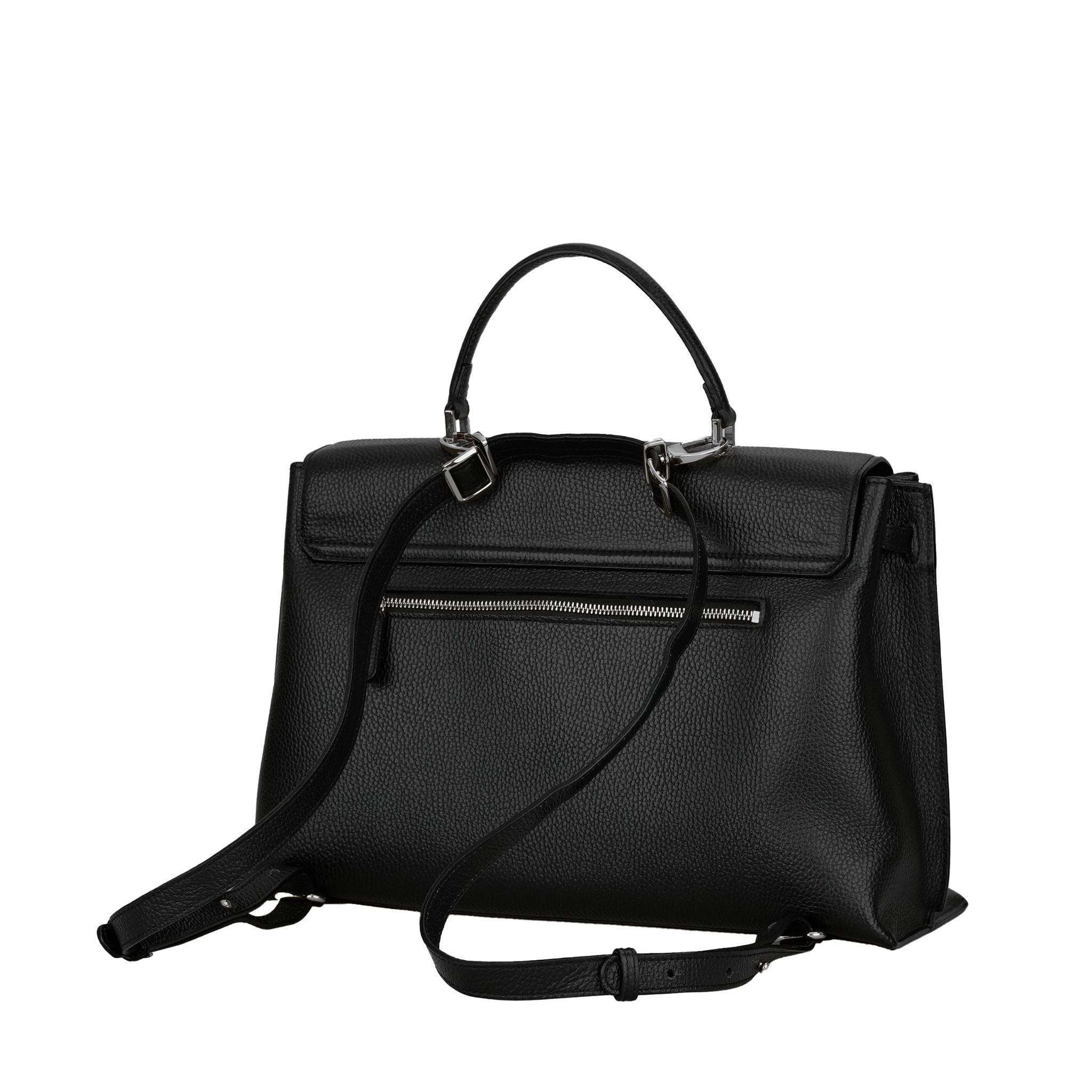 AMELI Zurich | VIADUKT WORK 24 | Black with Silver | Soft Grain Leather | Back