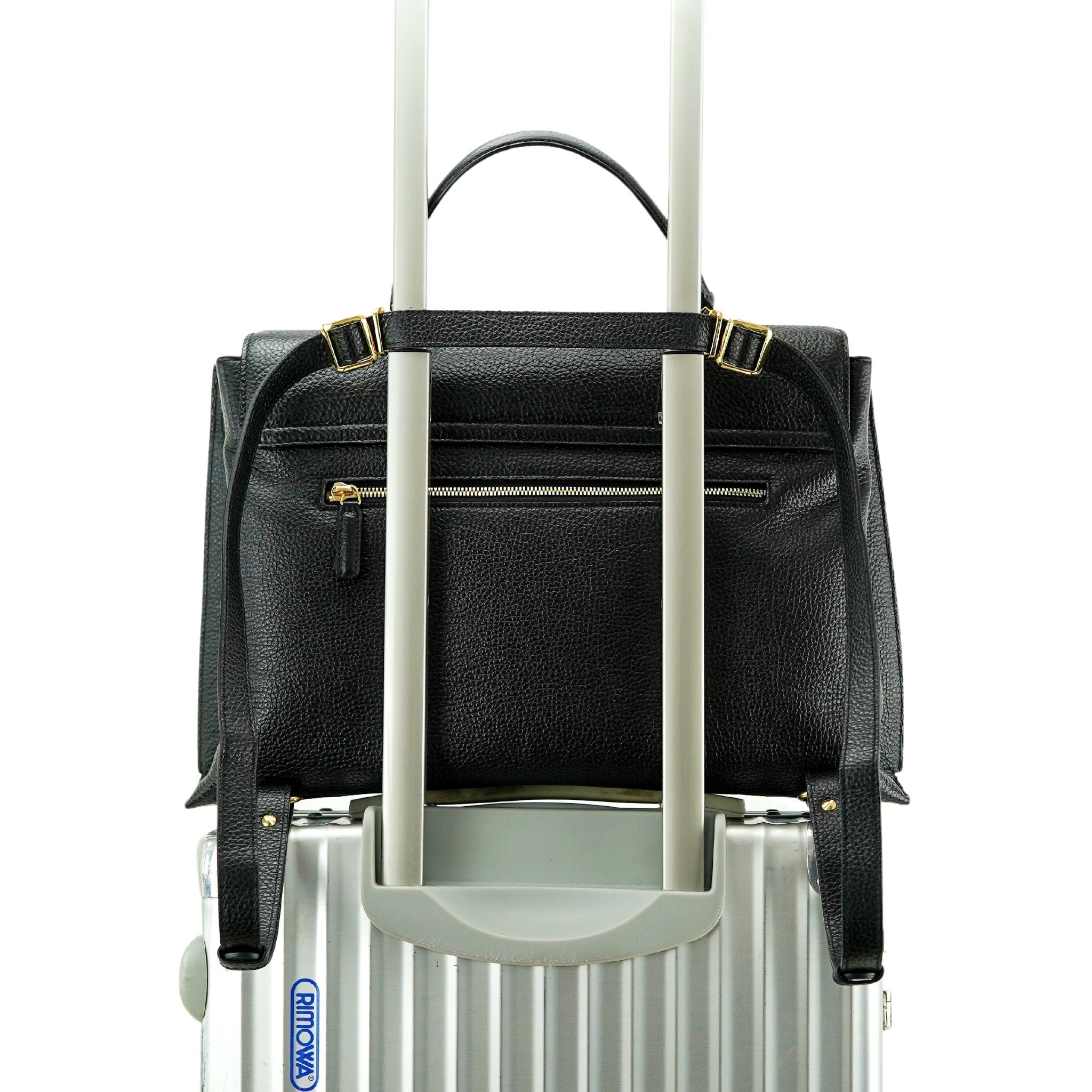 AMELI Zurich | VIADUKT WORK | Black | Soft Grain Leather | On A Suitcase