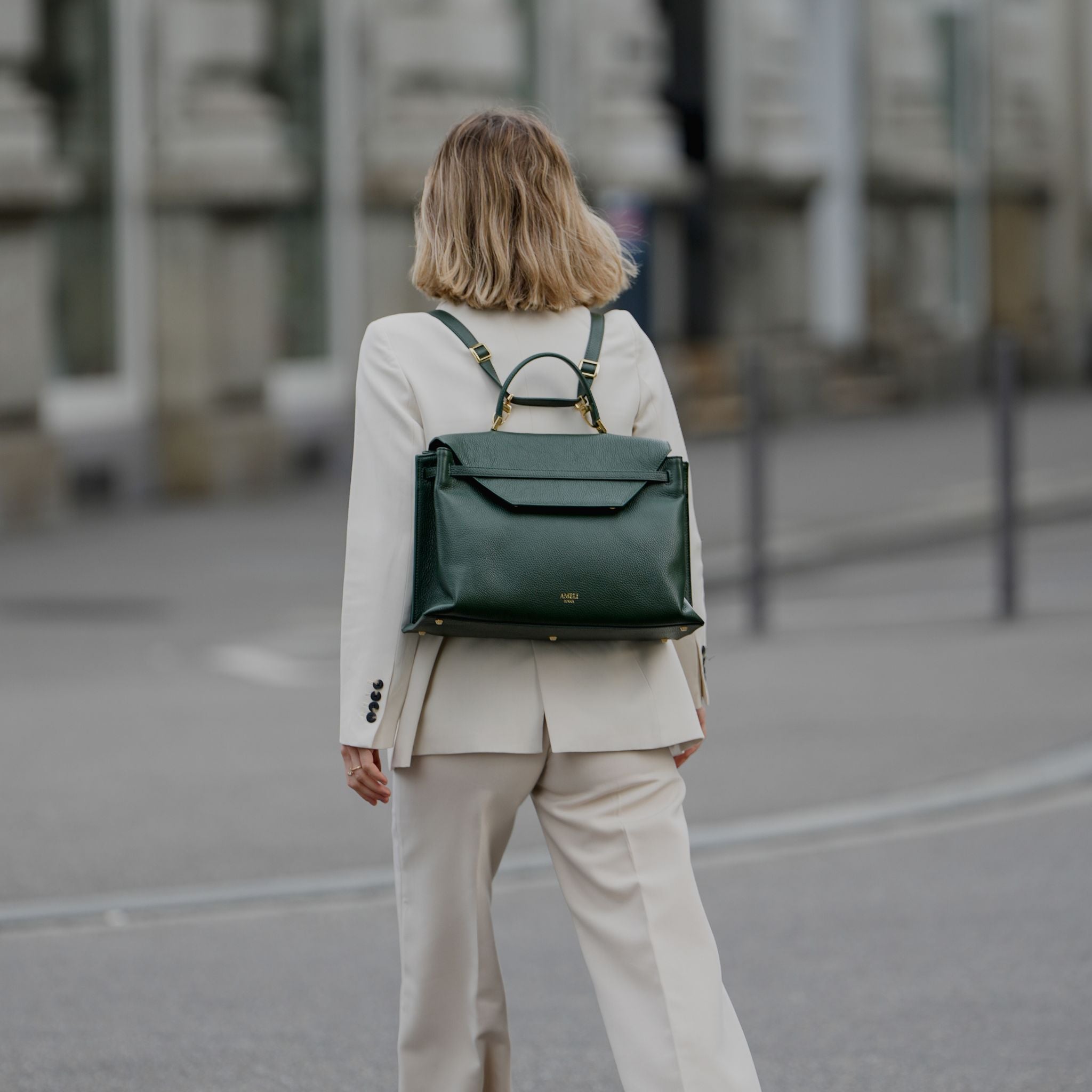 AMELI Zurich | VIADUKT WORK | Dark Green | Soft Grain Leather | Backpack