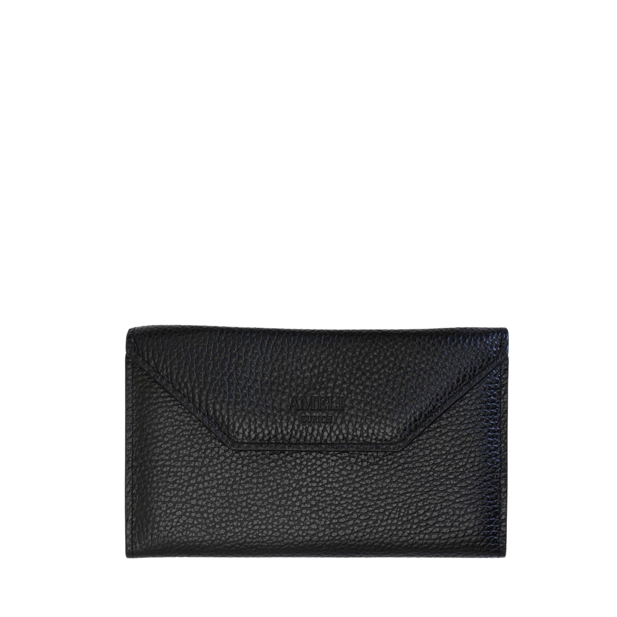 AMELI Zurich | Wallet | Black | Soft Grain Leather | Front